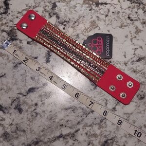 Paparazzi Vibrant Pink and Silver/Gold Bracelet